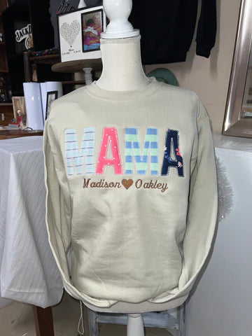 Mama sweatshirt diamond stitch