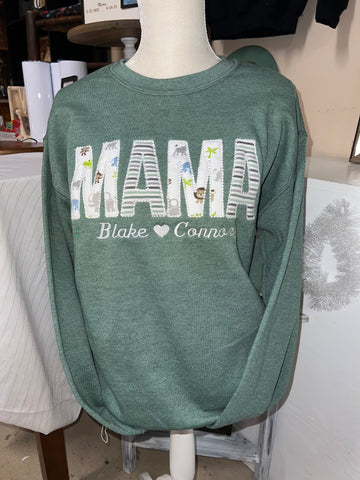 Mama sweatshirt round stitch