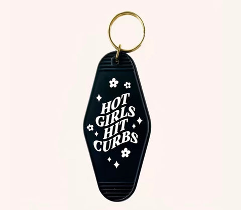 Hot girls hit curbs key ring