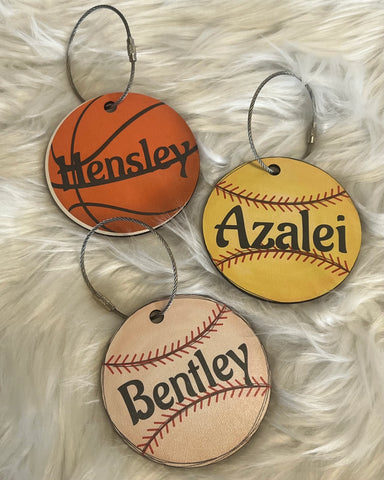 Sports bag tags