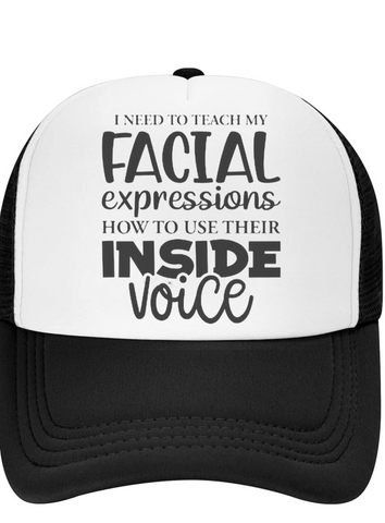 Inside voice trucker hat