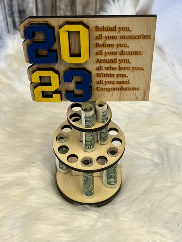 Graduation money holder cake