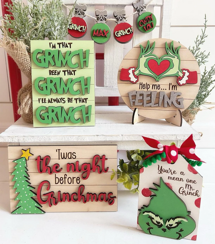 Grinch tier tray set